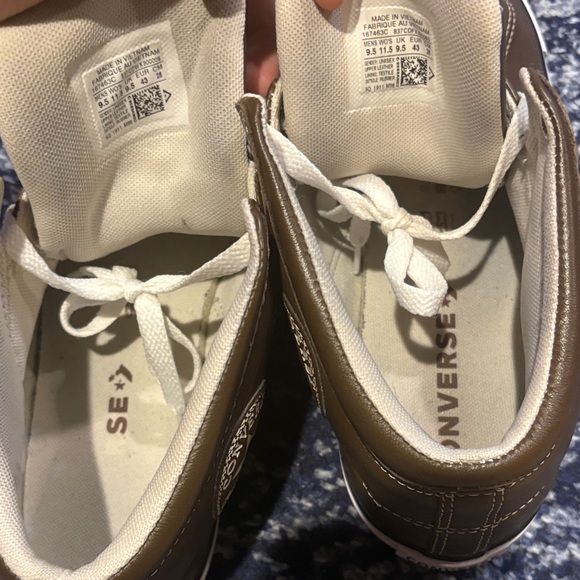 Converse Brown Faux Leather High-Tops - Picture 5 of 6